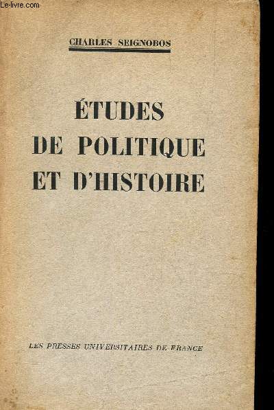 ETUDES DE POLITIQUE ET D'HISTOIRE