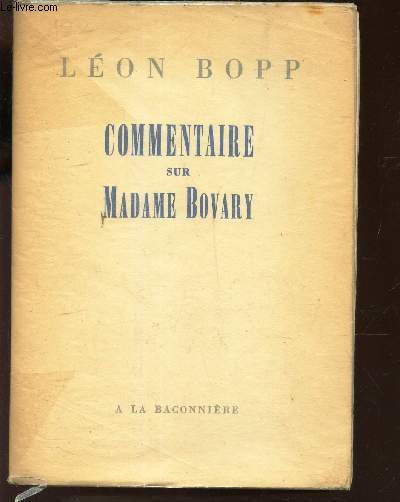 COMMENTAIRE SUR MADAME BOVARY