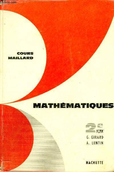 Mathmatiques 2e A'CMM' - Programme du 18 juillet 1960 - Collection cours de mathmatiques.