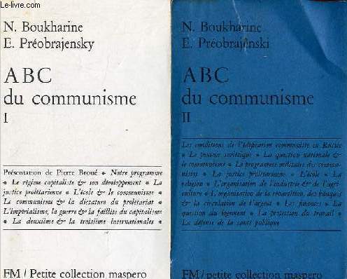 ABC du communisme - Tome 1 + Tome 2 - Petite collection maspero n32-33.