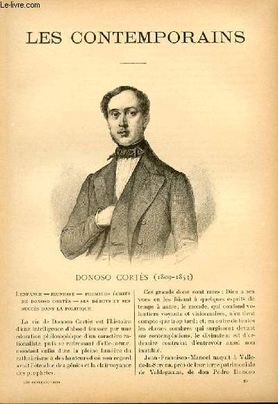 Donoso Corts (1809-1853). LES CONTEMPORAINS N83