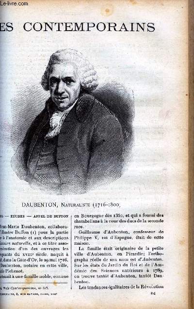Daubenton, naturaliste (1716-1800). LES CONTEMPORAINS N 814