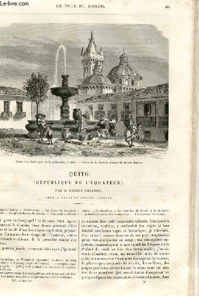 Le tour du monde - nouveau journal des voyages - livraison n391 - Quito (rpublique de l'Equateur) par Ernest Charton (1862).