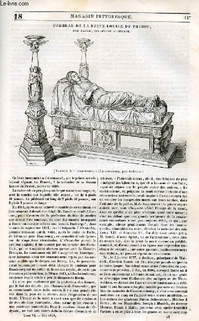 LE MAGASIN PITTORESQUE - Livraison n018 - Tombeau de al reine Louise de Prusse par Rauch , sculpteur allemand.