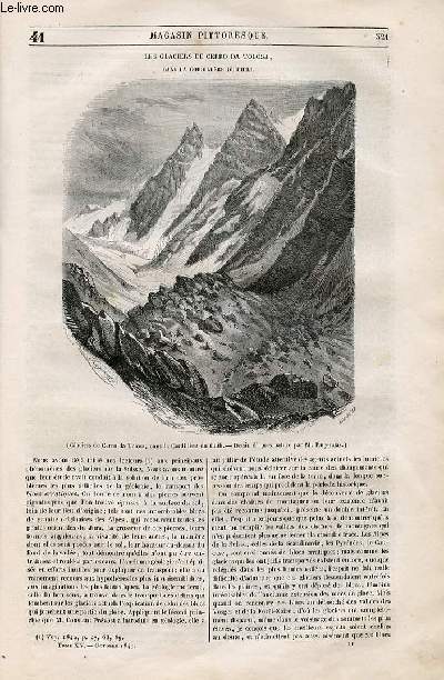 LE MAGASIN PITTORESQUE - Livraison n041 - Les glaciers de Cerro da Tolosa dans la cordillre du Chili.