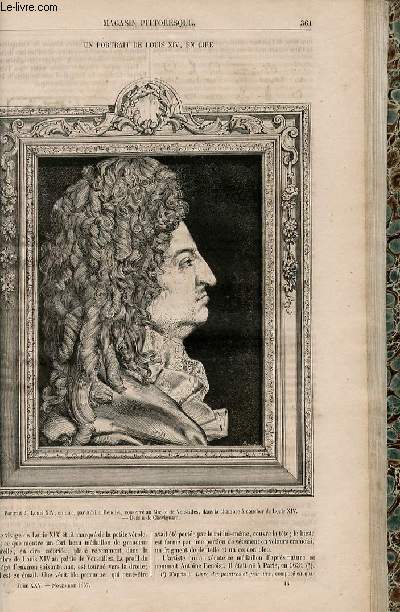 LE MAGASIN PITTORESQUE - Livraison n046 - Un portrait de Louis XIV en cire.