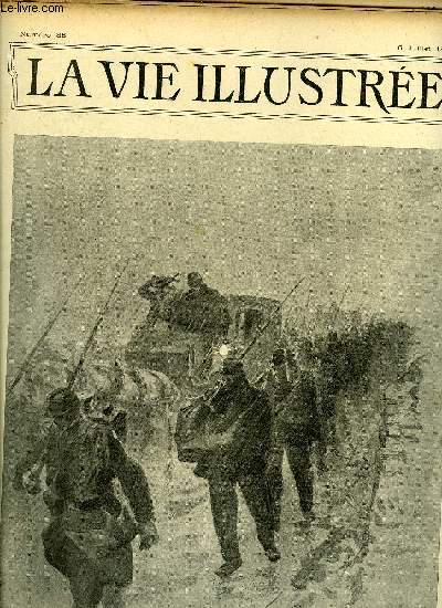 LA VIE ILLUSTREE N 38 L'arrive du Capitaine Dreyfus : de port-Haliguen  Quiberon (Croquis de notre envoy spcial Georges Redon).