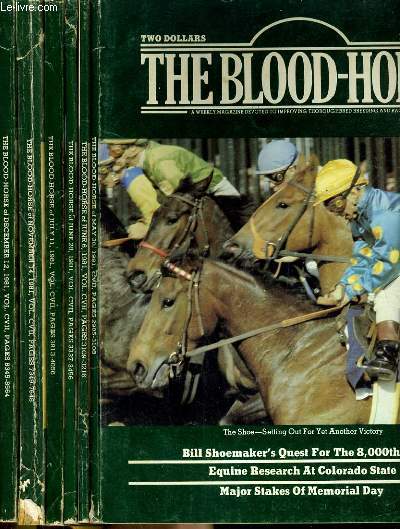 Lot de 6 numros de The Blood-Horse. May 30 / June 6 / June 20 / July 11 / November 14 / December 12.