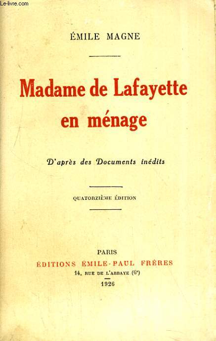 Madame de Lafayette en mnage