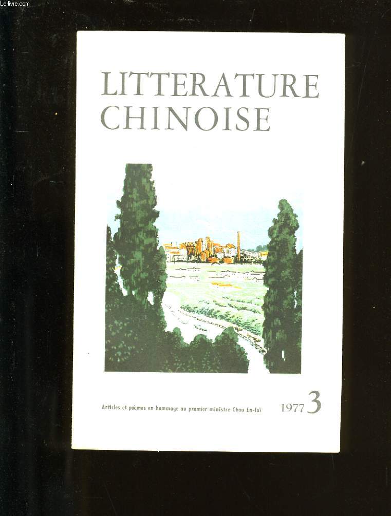 LITTERATURE CHINOISE. N3.