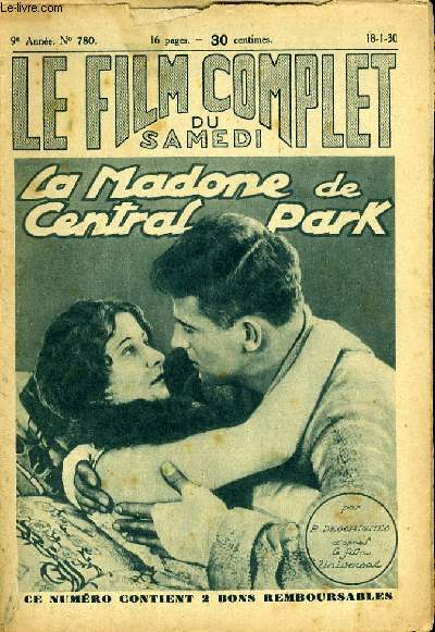 LE FILM COMPLET DU SAMEDI N 780 - 9EME ANNEE - LA MADONE DE CENTRAL PARK