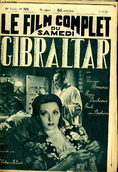 LE FILM COMPLET DU SAMEDI N 2236 - 18E ANNEE - GILBRALTAR