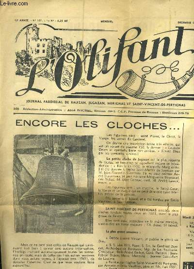 L'OLIFANT 13e ANNEE N101 - ENCORE LES CLOCHES... - QUATRE HOMMES DANS UN TONNEAU...