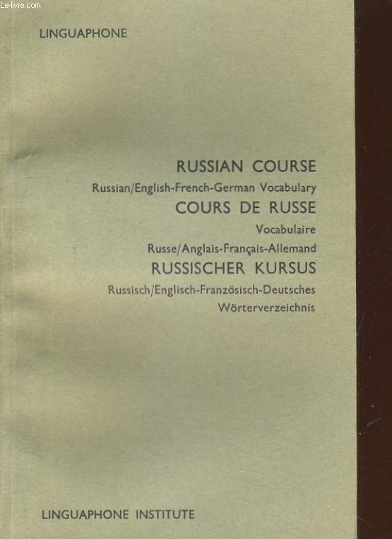 RUSSIAN COURSE / COURS DE RUSSE / RUSSICHER KURSUS