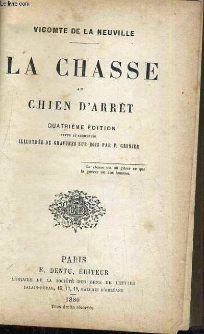 LA CHASSE AU CHIEN D'ARRT - QUATRIEME EDITION
