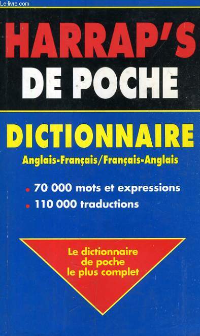 HARRAP'S DE POCHE, ENGLISH-FRENCH DICTIONARY, DICTIONNAIRE FRANCAIS-ANGLAIS
