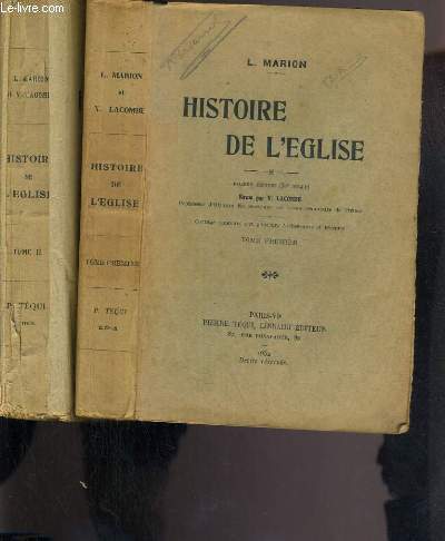 HISTOIRE DE L'EGLISE - 2 TOMES - 1 + 2.