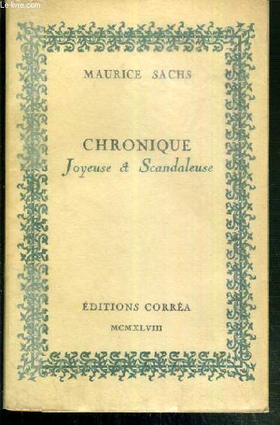 CHRONIQUE JOYEUSE & SCANDALEUSE