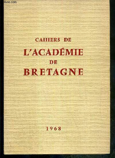 CAHIERS DE L'ACADEMIE DE BRETAGNE N5 - 1968 - EXEMPLAIRE N499 / 1500 SUR PAPIER ROBERTSAU DES PAPETERIES DE MONTEVRAIN - EDITION ORIGINALE.
