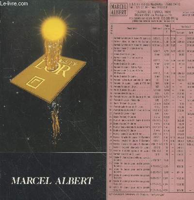 Brochure : Marcel Albert - Bijoux de France 1984