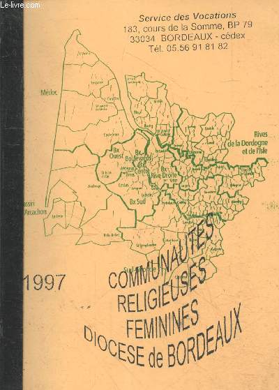 Les communauts religieuses fminines de Gironde se l'ordre alphabtique de l'ordo diocsain de 1997