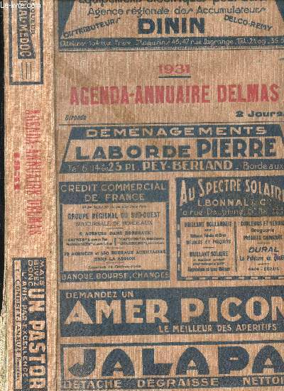 Agenda annuaire Delmas 1931 - gironde