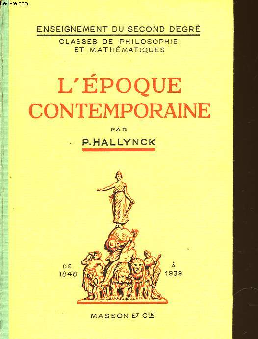L'EPOQUE CONTEMPORAINE 1848-1939