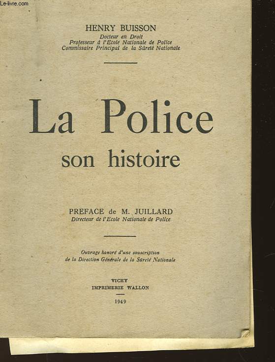 LA POLICE SON HISTOIRE
