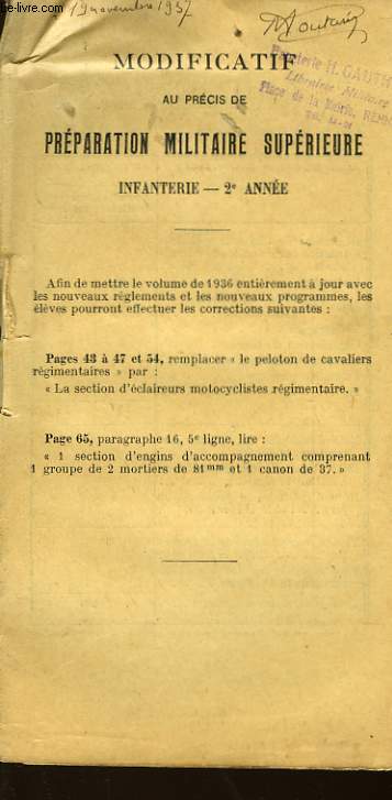 INSTRUCTION SUR LA LIAISON ET LES TRANSMISSIONS EN CAMPAGNE DU 7 NOVEMBRE 1936 - PREMIERE PARTIE - GRANDE UNITES