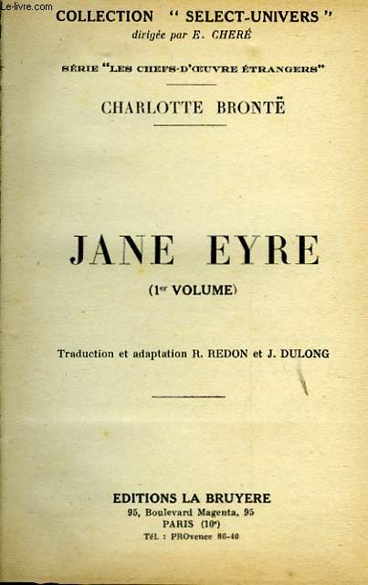 JANE EYRE (1er et 2me volume)