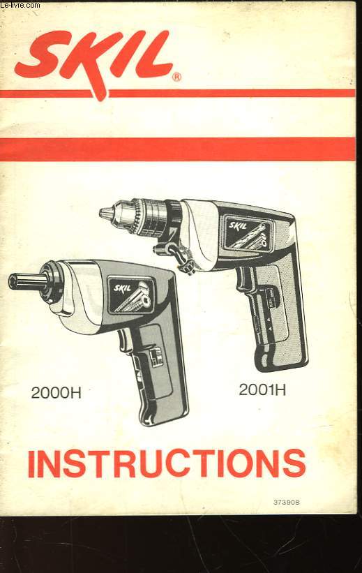 SKIL INSTRUCTIONS - 2000H - 2001H