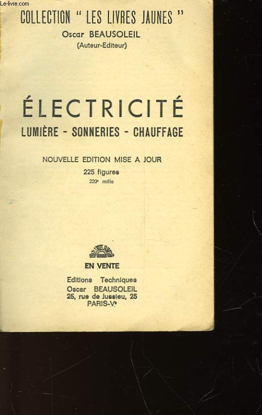 ELECTRICITE - LUMIERE - SONNERIES - CHAUFFAGE - N1