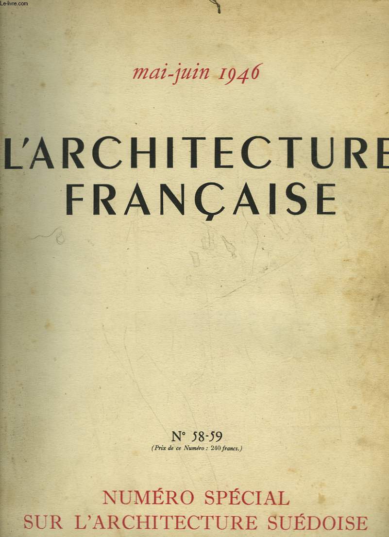L'ARCHITECTURE FRANCAISE - N58-59
