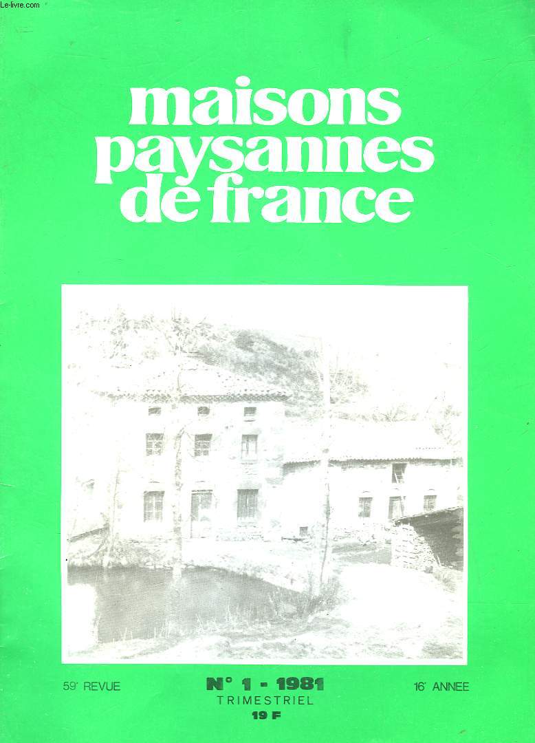 MAISONS PAYSANNES DE FRANCE - RESIDENCES SECONDAIRES - N1