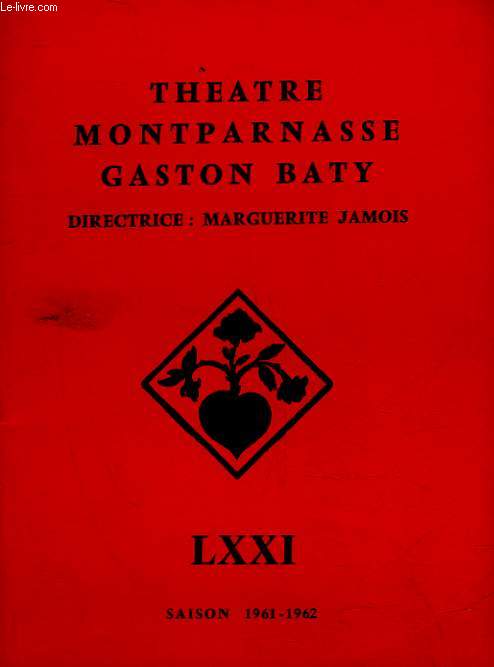 1 PROGRAMME - THEATRE MONTPARNASSE GASTON BATY - L'ARCHIPEL LENOIR