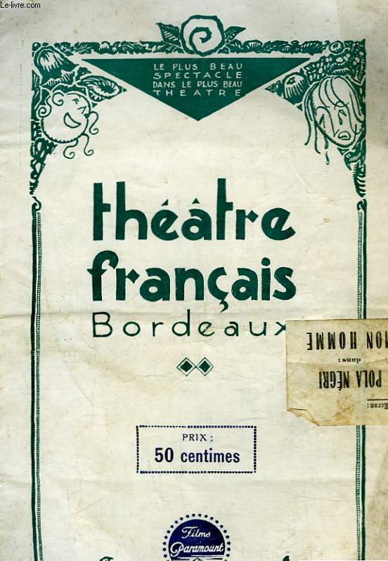 1 PROGRAMME - THEATRE FRANCAIS BORDEAUX