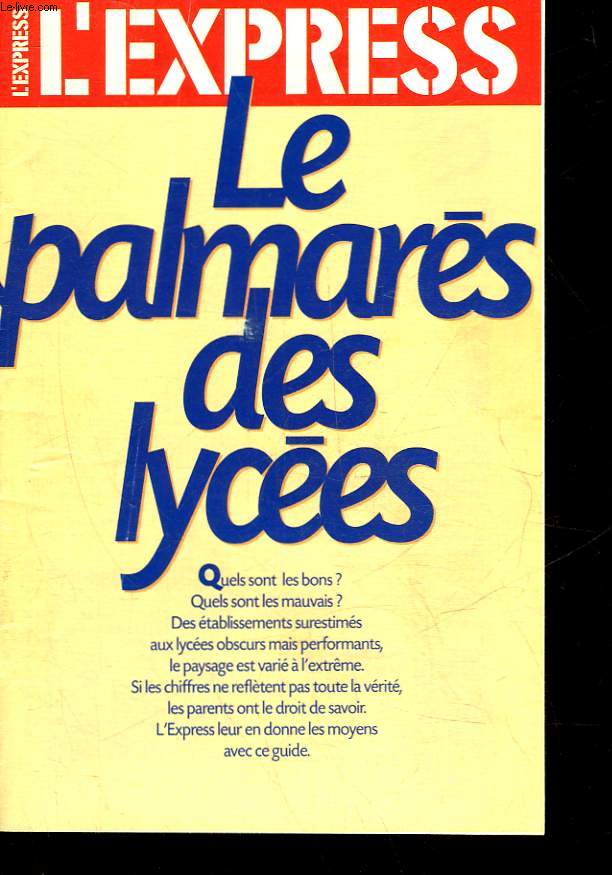 L'EXPRESS - LE PALMARES DES LYCEES