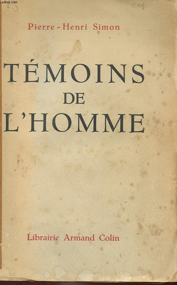TEMOINS DE L'HOMME