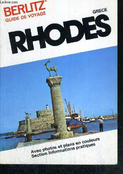 RHODES - GRECE - BERLITZ GUIDE DE VOYAGE