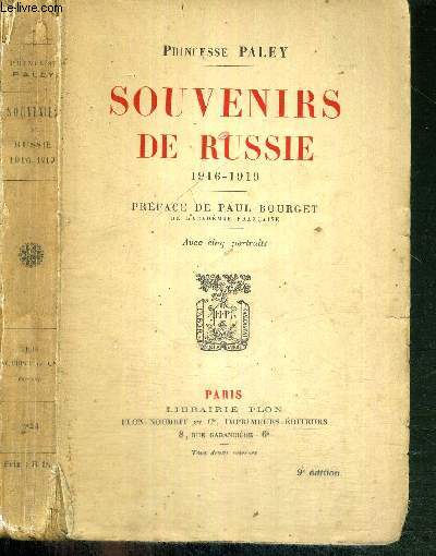 SOUVENIRS DE RUSSIE 1916-1919