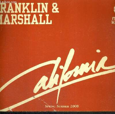 1 CATALOGUE : FRANKLIN & MARSHALL - 2008 TRAVEL BOOK - SPRING SUMMER COLLECTION