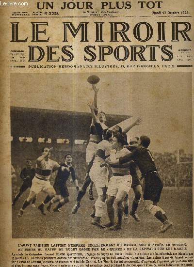 LE MIROIR DES SPORTS - N 339 - 12 octobre 1926 / l'avant parisien Laffont s'empare excellement du ballon sur entre en touche, au cours du match de rugby gagn par le 