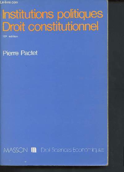 Institutions politiques, Droit constitutionnel (Collection 