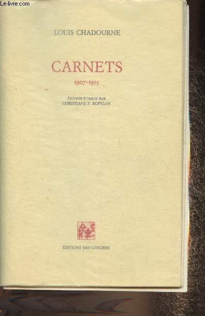 Carnet 1907-1925