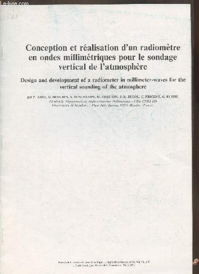 Conception et ralisation d'un radiomtre en ondes millimtriques pour le sondage vertical de l'atmosphre- Extrait de la revue 