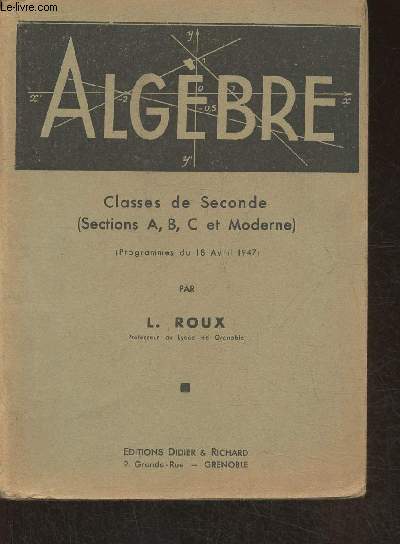 Algbre- Classes de Seconde (Sections A, B, C et moderne)