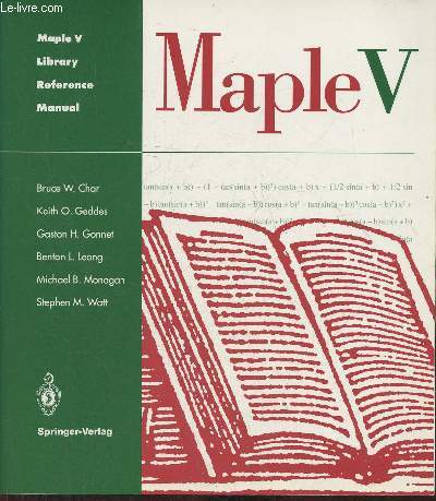 Maple V library reference manual
