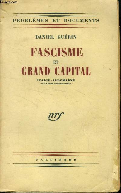 Fascisme et grand capital. Italie. Allemagne, collection 