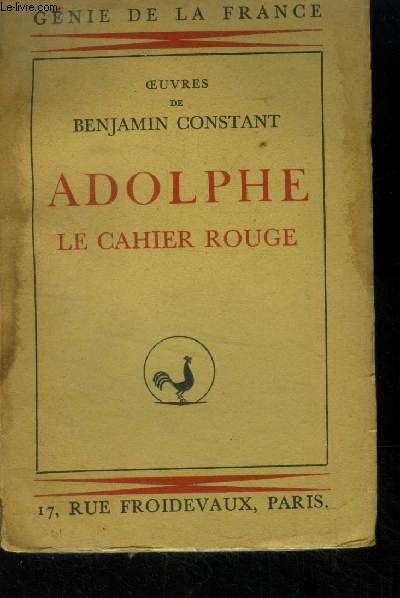 Adolphe, Le Cahier rouge (Collection 
