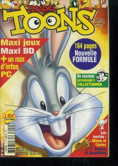 Maxi toons N14 fevrier mars 2002- maxi jeux, maxi bd, minus et cortex, sammy et scoubidou, daffy duck, pepe le putois...